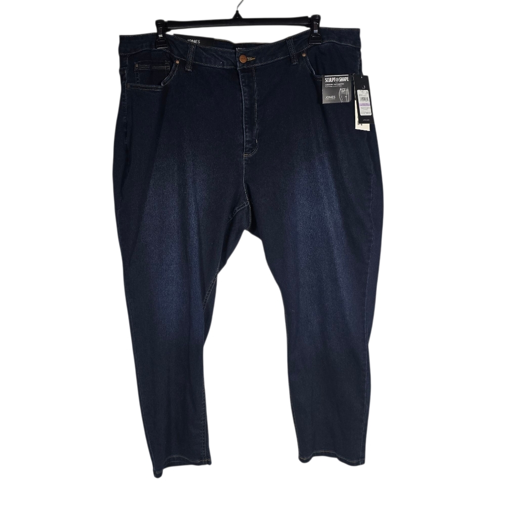 Jones New York 22W Lexington Skinny Ankle Sculpt & Shape Blue Denim Jeans NWT